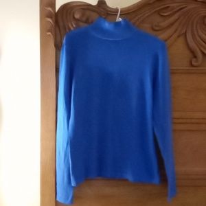 Chico's size 0 mock turtle neck sweater in silk, nylon and cotton blend.